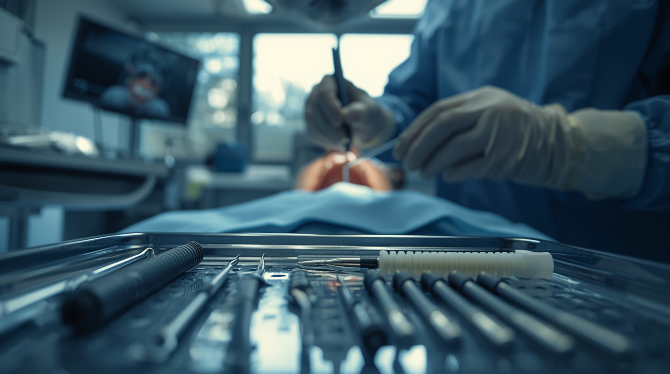 Procedimento de implante dentário